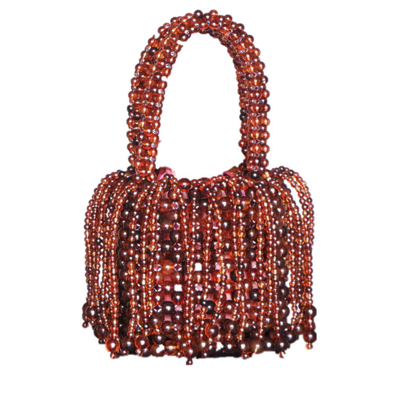 【CILI CLUTCH】设计自制重工复古玳瑁色夸张的流苏条四方手提包
