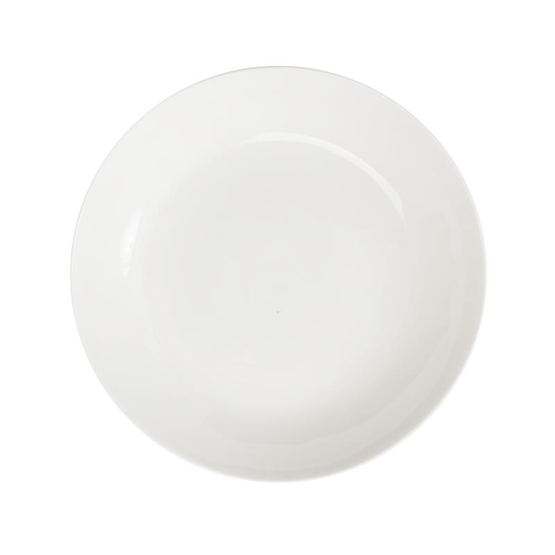 纯白骨瓷盘子 多款器型 白色方形平盘牛排盘凉菜盘 圆形汤盘饭盘
