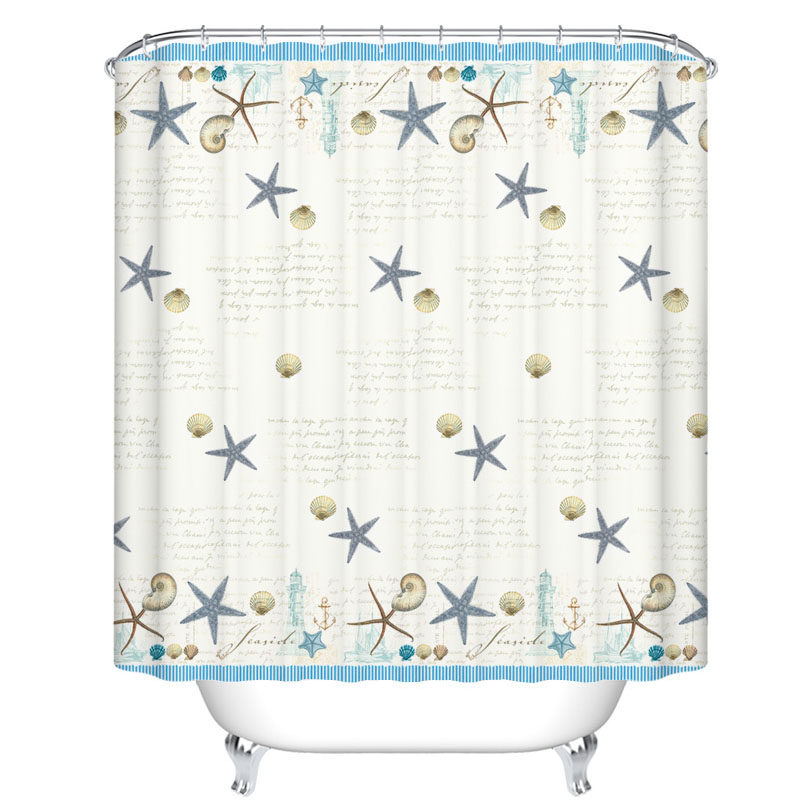 海星个性定制浴帘防水防霉加厚卫生间隔水隔断帘衣帽间浴室窗帘