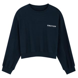 MB MindBridge2026年春季长袖卫衣女装圆领宽松T恤美式休闲上衣