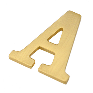 北欧黄铜数字门牌号码装饰墙壁轻奢创意摆件定制铜字母门贴免打孔