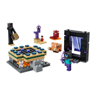 乐高官方旗舰店正品21584我的世界下界与末地传送门之旅积木玩具