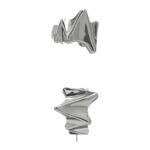 SUMIYAKI宽面心电耳环小众设计感耳饰简约冷淡风耳钉2024年新款潮