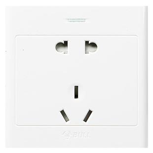 公牛明装插座面板墙壁家用明线明盒5五孔超薄一体多孔带开关插座