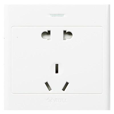 公牛明装墙壁超薄多孔带开关插座