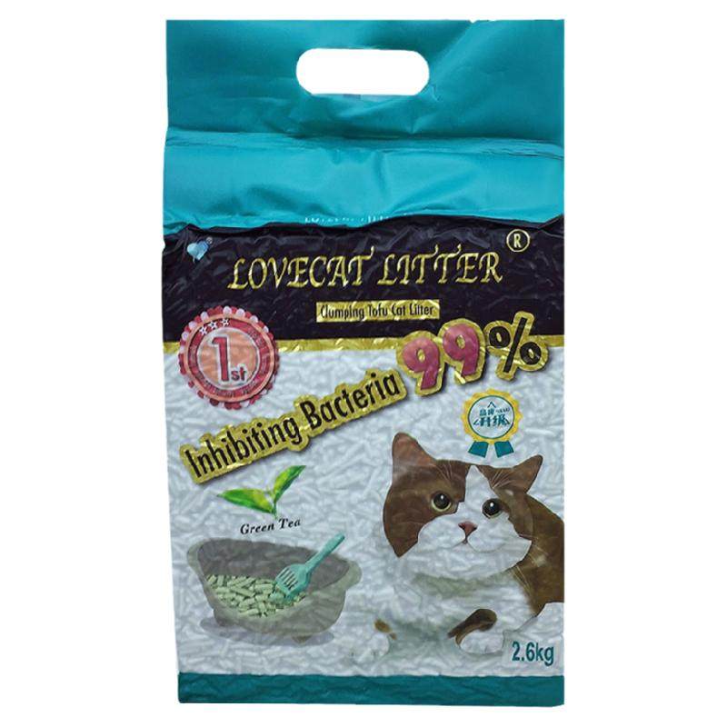 lovecat猫砂豆腐砂原味/绿茶豆腐结团除臭天然植物无尘猫砂猫沙