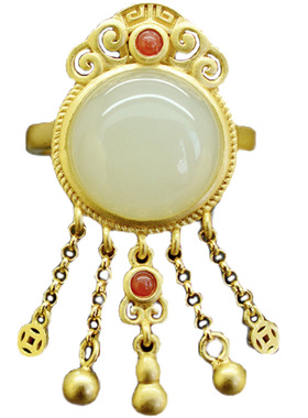 S925纯银红刚玉戒指极简夸张奢华小众设计师时尚戒指环送礼物R24