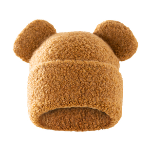 Mossun陌上耳朵帽系列SURI阿尔巴卡绒萌趣熊耳帽保暖可爱帽子女冬