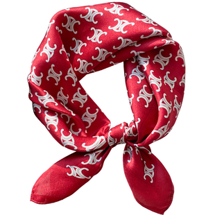 红色男士桑蚕丝丝巾围脖男复古真丝西装小方巾衬衫领巾西装口袋巾