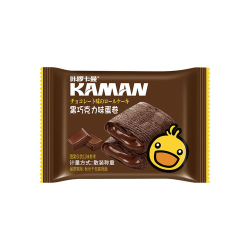 咔啰卡曼官方旗舰店流心蛋酥咸蛋黄味夹心蛋卷独立小包装休闲零食