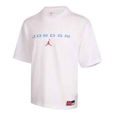 Jordan耐克男子夏季短袖新款飞人印花logo棉质休闲T恤 IO0008-100