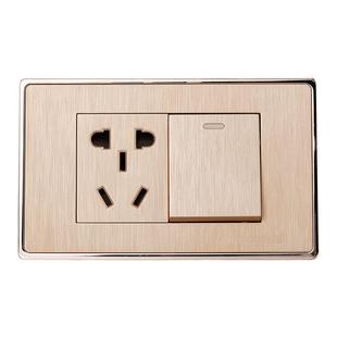 联峰118型单开三孔墙壁3孔1开双控5孔五孔带开关插座面板一开三孔