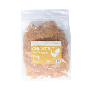 【旺财】ibeans大包纯天然风干鸡胸鸭胸肉干磨牙奖励狗狗零食500g