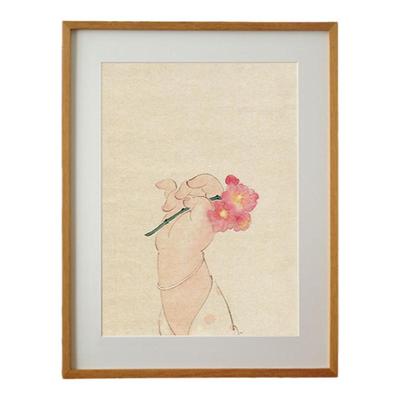 一二山原创风拈花小小客厅装饰画