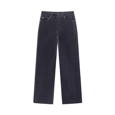 BLUE ERDOS 通勤简约棉质灯芯绒直筒长裤女B246M1031