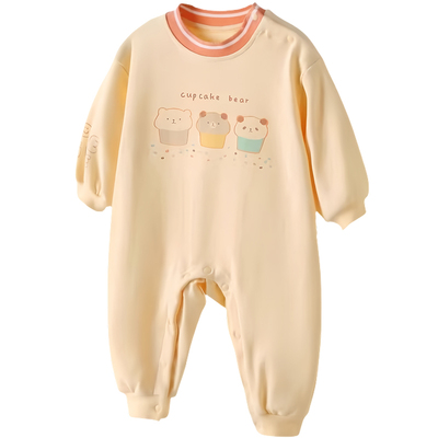 宝宝纯棉连体衣春秋打底无骨缝