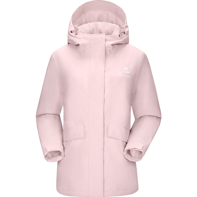 骆驼户外夹棉冲锋衣男女2025秋冬硬壳外套防风防水进藏棉服登山服