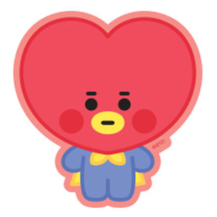 韩国BT21超萌公仔宝宝大贴纸电脑手机手账杯子防水装饰贴画A