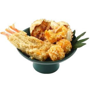 芝士鱼籽奶酪焗蟹宝天妇罗虾熔岩虾球刺身甜虾海鲜日料日式组合套