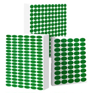 汉唐现货圆形ROHS2.0/HF/HSF标签ROHS2.0自粘不干胶HF/ROHS强粘环保标签椭圆绿色16 20 25 30mm承接定制印刷