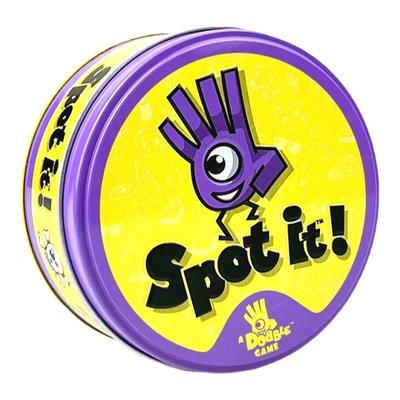 spot it game 英文版 铁盒找你妹 多人聚会益智游戏卡牌Dobble