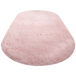 椭圆形主卧床边地毯卧室少女床前小毛毯公主房间满铺客厅阳台地垫