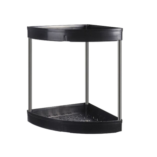 厨房台面转角置物架调料瓶罐收纳储物架家用免打孔半圆墙角三角架