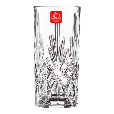 rcr进口刻花水晶高身玻璃泡茶杯