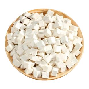 熟茯苓丁打豆浆烘焙炒熟白茯苓切块即食原味煲汤冲泡水茯苓干磨粉