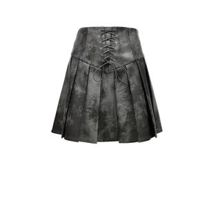 [新降五折]绫致VeroModa短裙女装2025春夏A摆绑带百褶修身设计感