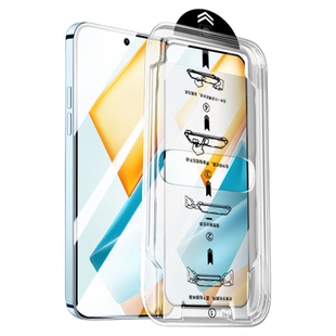 无尘舱我龙适用荣耀90gt钢化膜x30手机膜畅玩20s的9x10华为50se全屏v30pro青春版80新款x40i竞速play4tpro5t