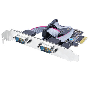 帝特台式电脑PCI-E转RS232串口卡2口九针COM接口扩展卡9针转接卡