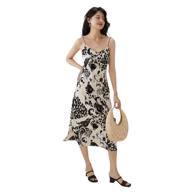 水墨画法式onemore吊带裙