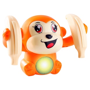 儿童翻滚猴子电动声控唱歌发光会翻跟斗婴儿宝宝练习抬头爬行玩具