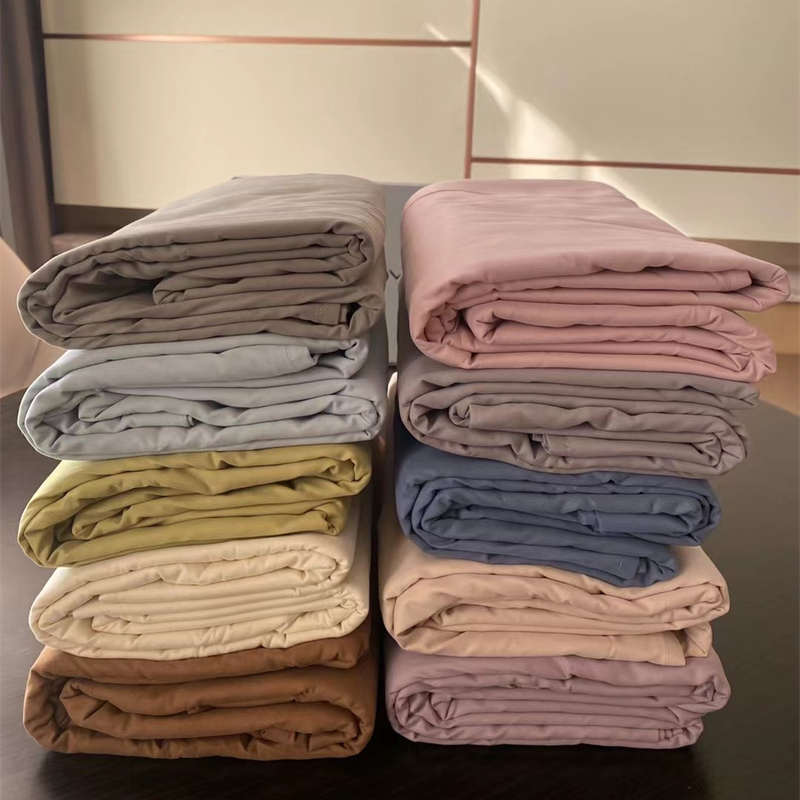 ins秋冬加厚100支全棉纯色磨毛床笠床单单件床垫保护套纯棉可拆洗