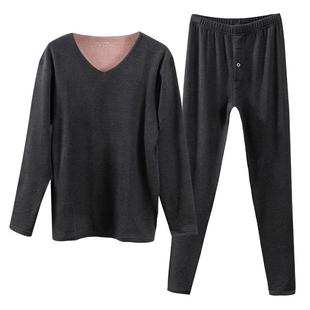 保暖内衣男士加绒加厚冬季德绒无痕自发热防寒大码秋衣秋裤女套装