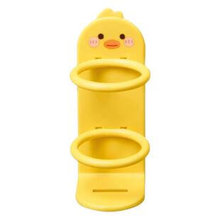 小黄鸭电动牙刷置物架壁挂免打孔墙壁挂架洗手间情侣放牙刷收纳架