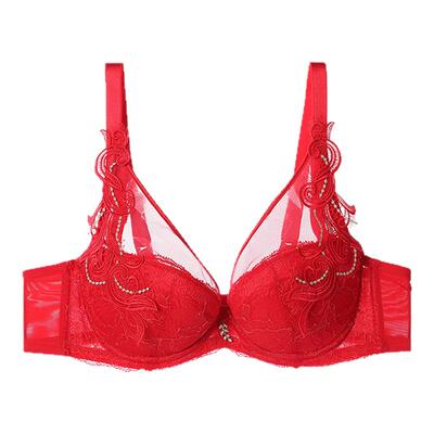 【列维斯蕾丝】安莉芳薄款刺绣大胸显小文胸士聚拢内衣EB00155