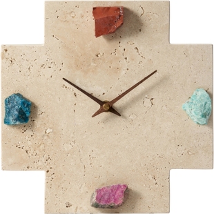 sort中国MATRICO矿石时钟自然洞石桌面座钟原创设计钟表装饰摆件