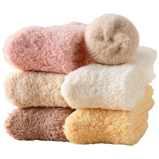 儿童珊瑚绒袜子冬季加厚女童2025新款秋冬保暖睡眠袜男宝宝地板袜