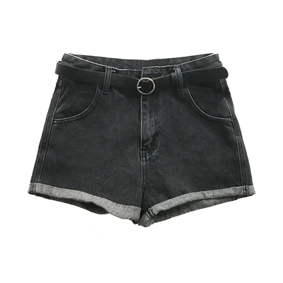 黑灰色牛仔短裤春夏季2022新款