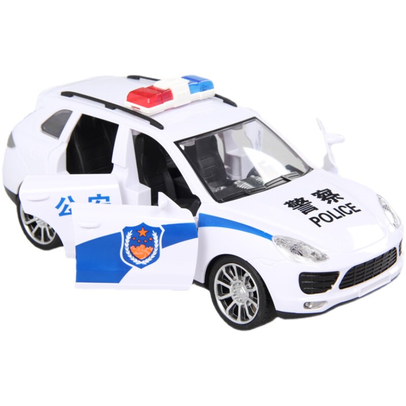 遥控警车重力感应方向盘充电动开门警笛灯光警察汽车模型儿童玩具