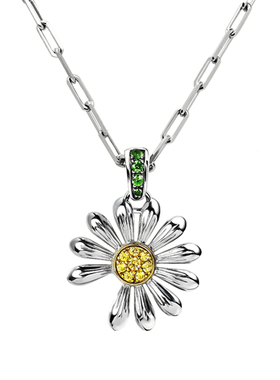 极昼GIZOU权志龙小雏菊项链男设计感小众纯银项链男女同款锁骨链