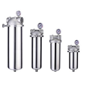 不锈钢大白瓶前置过滤器家用蓝瓶自来水全屋净水器大流量通用滤芯