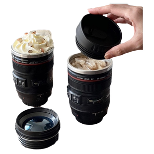 镜头水杯摄像单反摄影保温杯男设计小众创意个性搞怪相机咖啡杯子