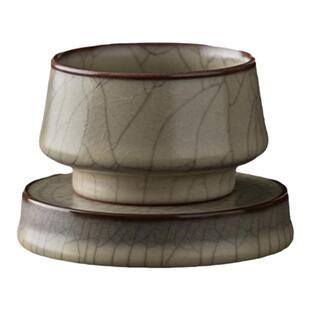 儒笙复古传世哥窑主人杯高端茶器品茗杯茶具单杯普洱杯叶金塔手作