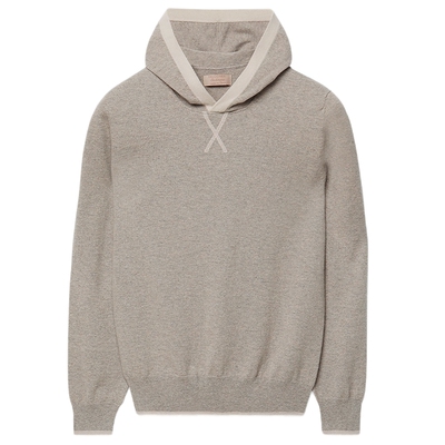 【季末折扣】FALCONERI男士百搭柔软弹力带帽山羊绒卫衣UML0115