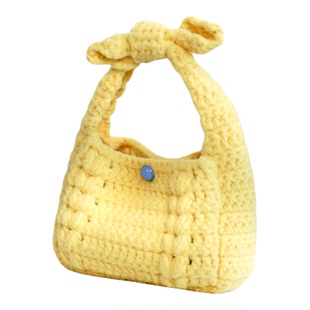 糯米线云朵绵绵泡芙包手提包钩针编织材料包手工diy钩织包包女