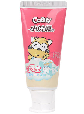 小浣熊婴幼儿牙膏70g草莓香橙味