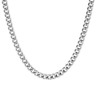 卡门不掉色潮流古巴链项链男潮hiphop嘻哈钛钢百搭小众锁骨链配饰